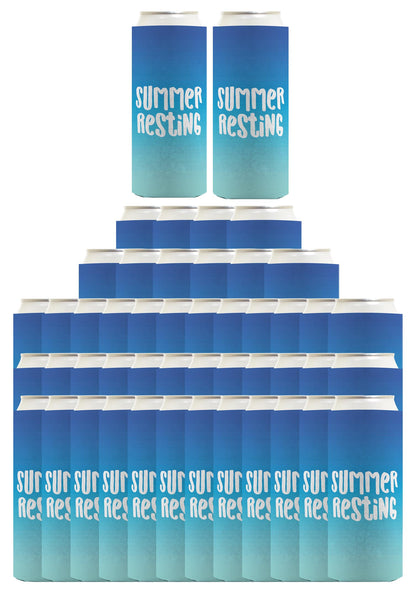 Summer Vibes Summer Resting Standard or Slim Can Thermocooler Drink Sleeve
