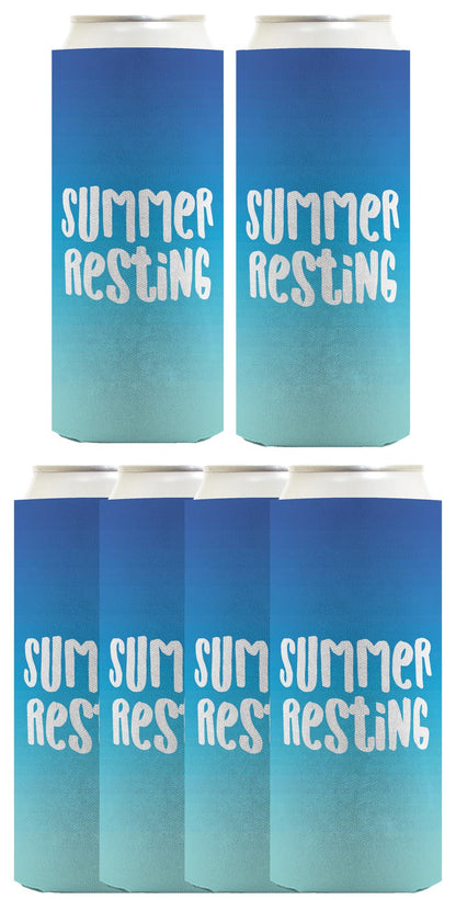 Summer Vibes Summer Resting Standard or Slim Can Thermocooler Drink Sleeve