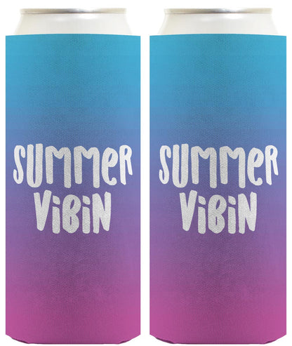 Summer Vibes Summer Vibin Standard or Slim Can Thermocooler Drink Sleeve