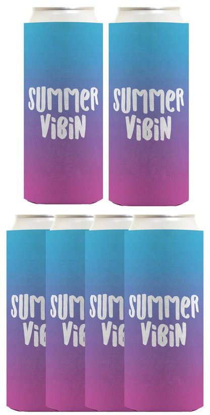 Summer Vibes Summer Vibin Standard or Slim Can Thermocooler Drink Sleeve
