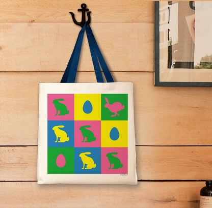 tote bag hanging on a wall