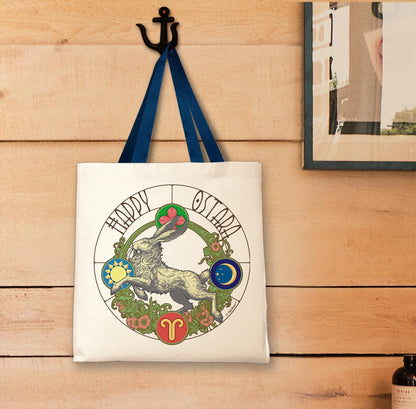 tote bag hanging on a wall
