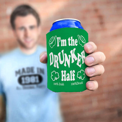man holding drink sleeve