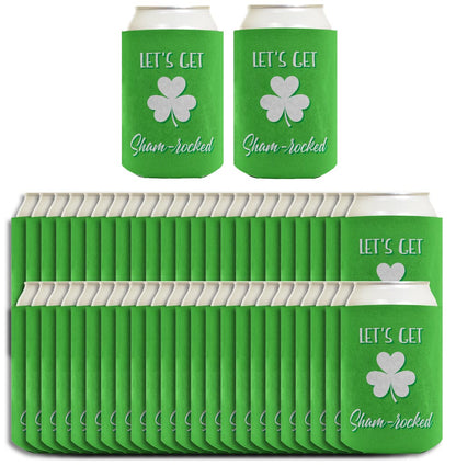 Lets Get Shamrocked Standard or Slim Can Thermocooler Drink Sleeve