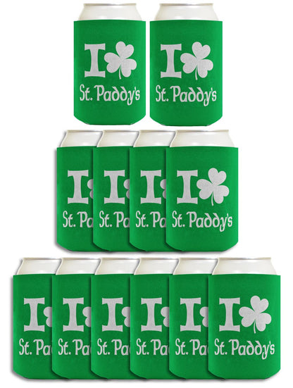 I Shamrock St Paddys Standard or Slim Can Thermocooler Drink Sleeve