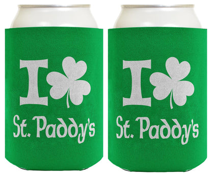 I Shamrock St Paddys Standard or Slim Can Thermocooler Drink Sleeve