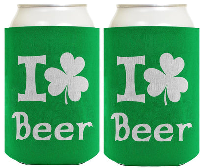 I Shamrock Beer Standard or Slim Can Thermocooler Drink Sleeve