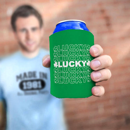 man holding drink sleeve