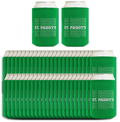 St Patricks St Paddy's Word Art Standard or Slim Can Thermocooler Drink Sleeve