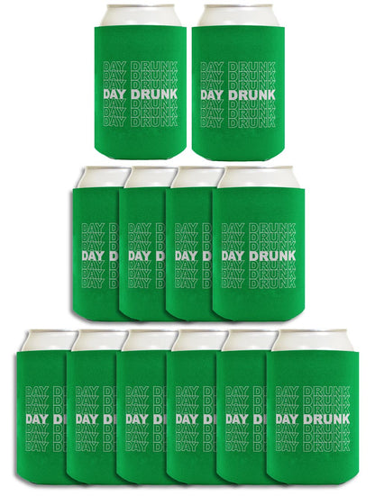 St Patricks Day Drunk Word Art Standard or Slim Can Thermocooler Drink Sleeve
