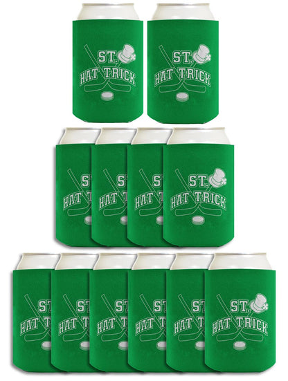St Patricks Pun St Hat Trick Standard or Slim Can Thermocooler Drink Sleeve