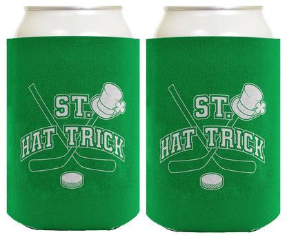 St Patricks Pun St Hat Trick Standard or Slim Can Thermocooler Drink Sleeve