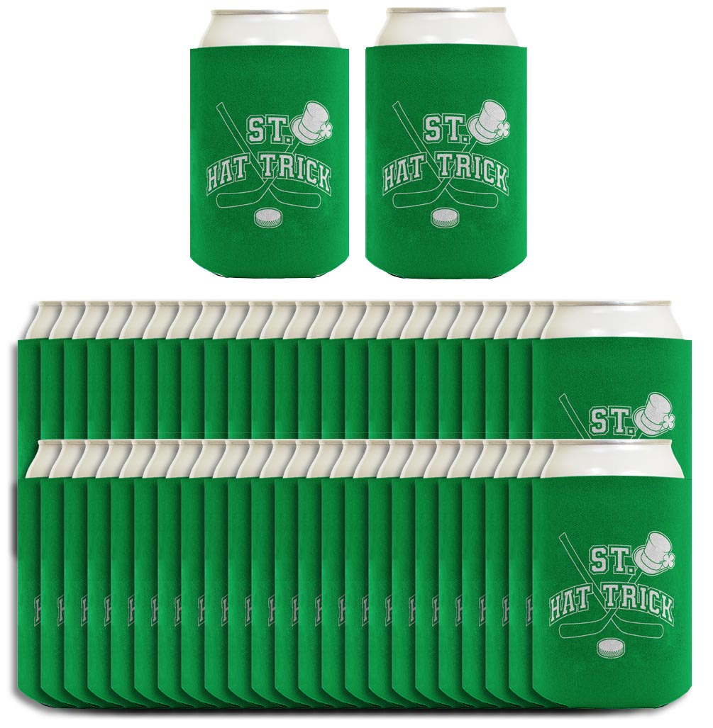 St Patricks Pun St Hat Trick Standard or Slim Can Thermocooler Drink Sleeve