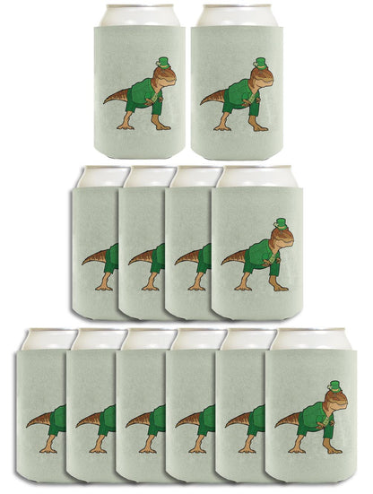 T-Rex Leprechaun Standard or Slim Can Thermocooler Drink Sleeve