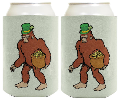 Sasquatch Leprechaun Standard or Slim Can Thermocooler Drink Sleeve
