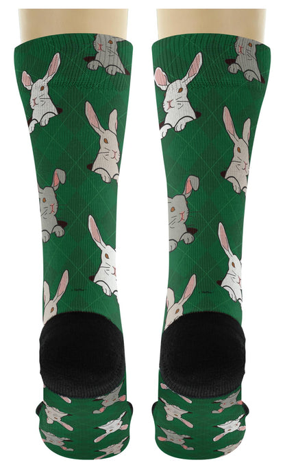 back view of a pair of socks