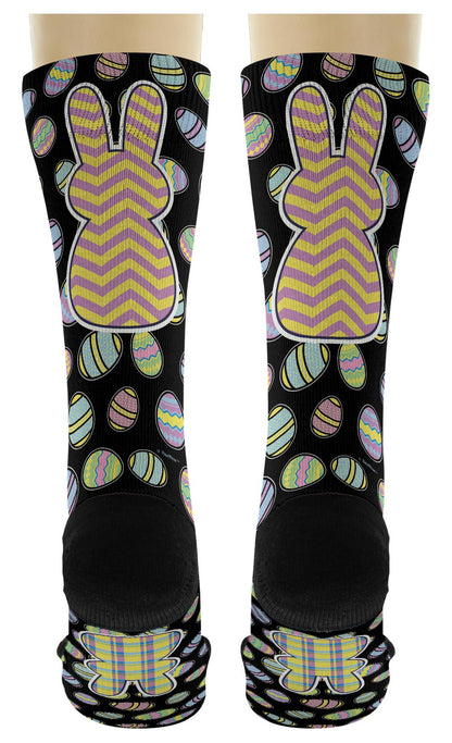 back view of a pair of socks