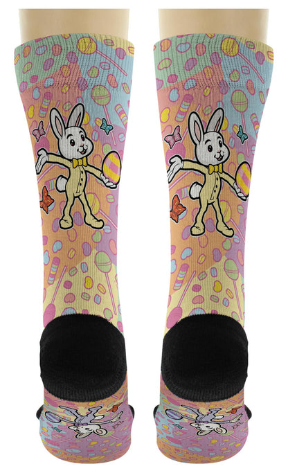 back view of a pair of socks
