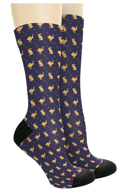 right side of a pair of socks
