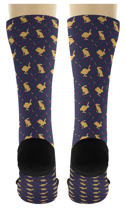 back view of a pair of socks