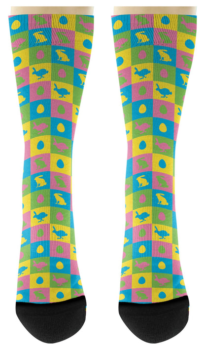 front view of a pair of socks