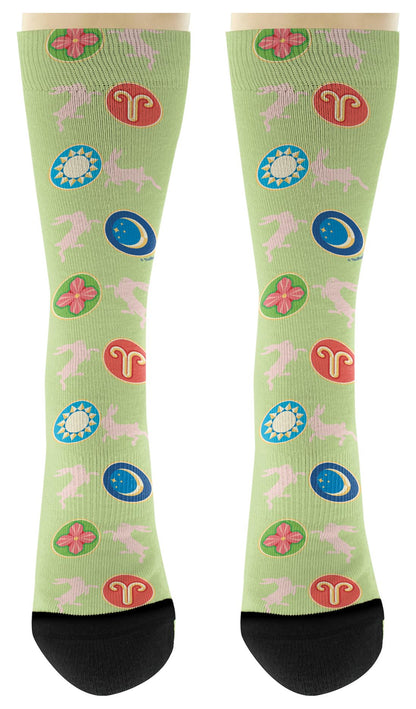 front view of a pair of socks