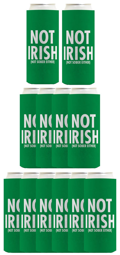 Not Irish Not Sober Standard or Slim Can Thermocooler Drink Sleeve