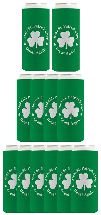 Make St Patricks Day Great Again Standard or Slim Can Thermocooler Drink Sleeve