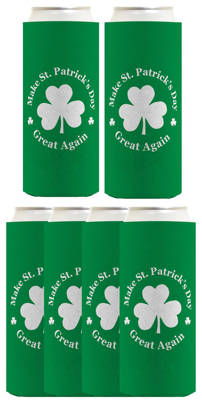 Make St Patricks Day Great Again Standard or Slim Can Thermocooler Drink Sleeve