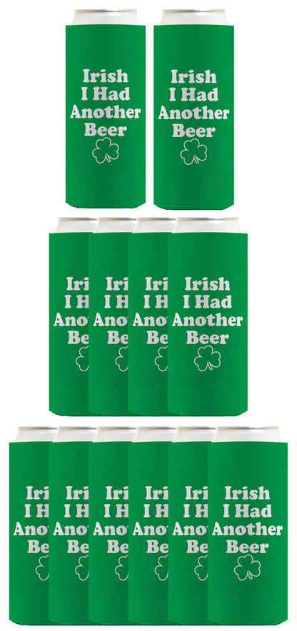 Irish I Had Another Beer Standard or Slim Can Thermocooler Drink Sleeve
