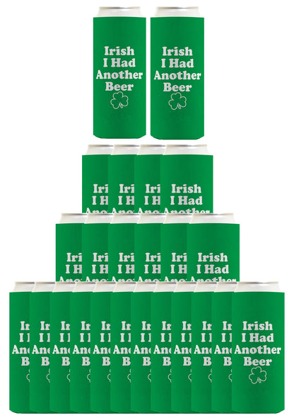 Irish I Had Another Beer Standard or Slim Can Thermocooler Drink Sleeve