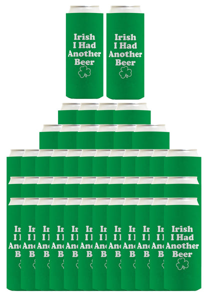 Irish I Had Another Beer Standard or Slim Can Thermocooler Drink Sleeve