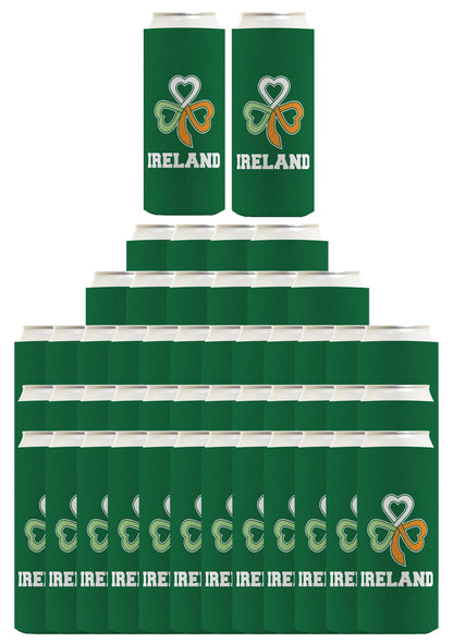 Ireland Keltic Knot Shamrock Standard or Slim Can Thermocooler Drink Sleeve
