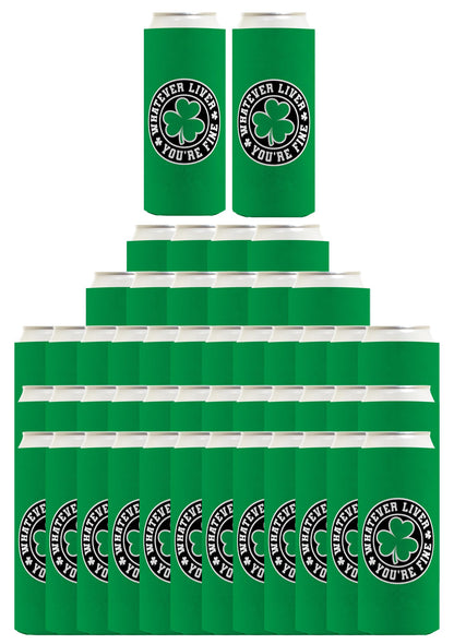 Shamrock Whatever Liver You're Fine Standard or Slim Can Thermocooler Drink Sleeve