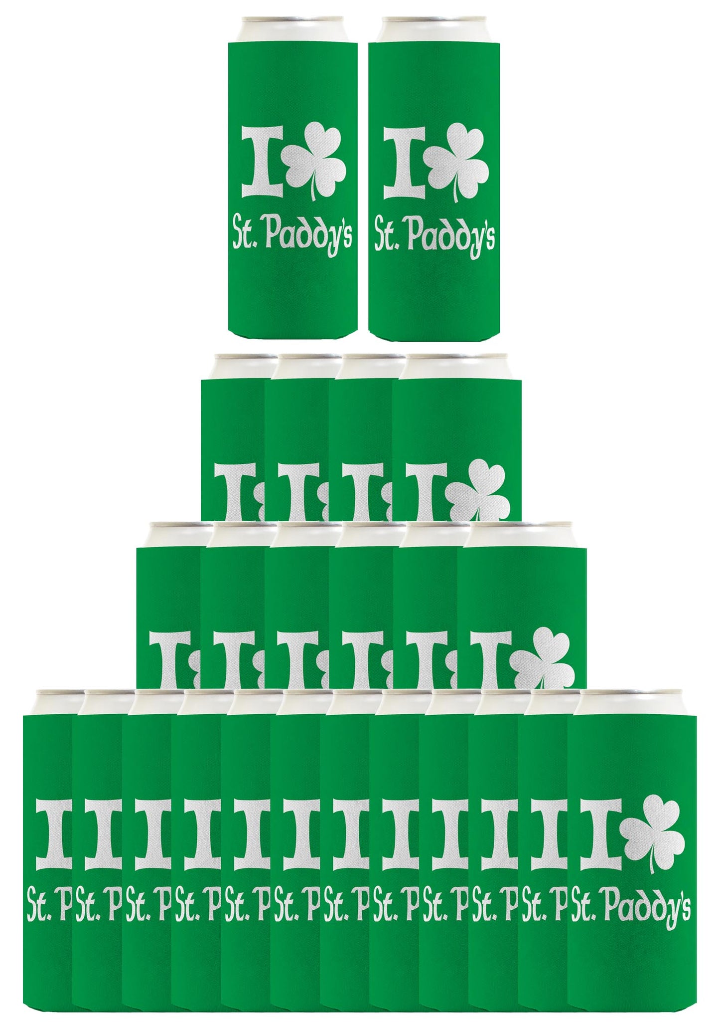 I Shamrock St Paddys Standard or Slim Can Thermocooler Drink Sleeve