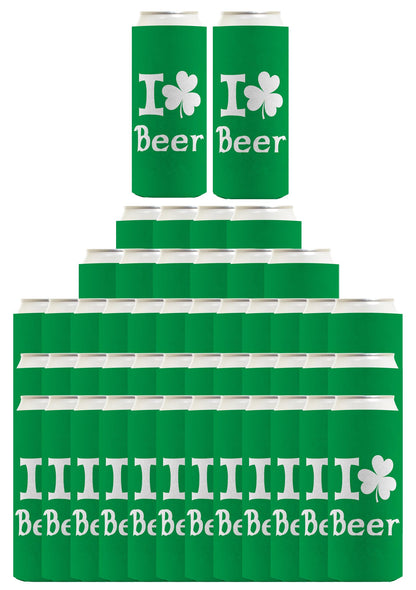 I Shamrock Beer Standard or Slim Can Thermocooler Drink Sleeve