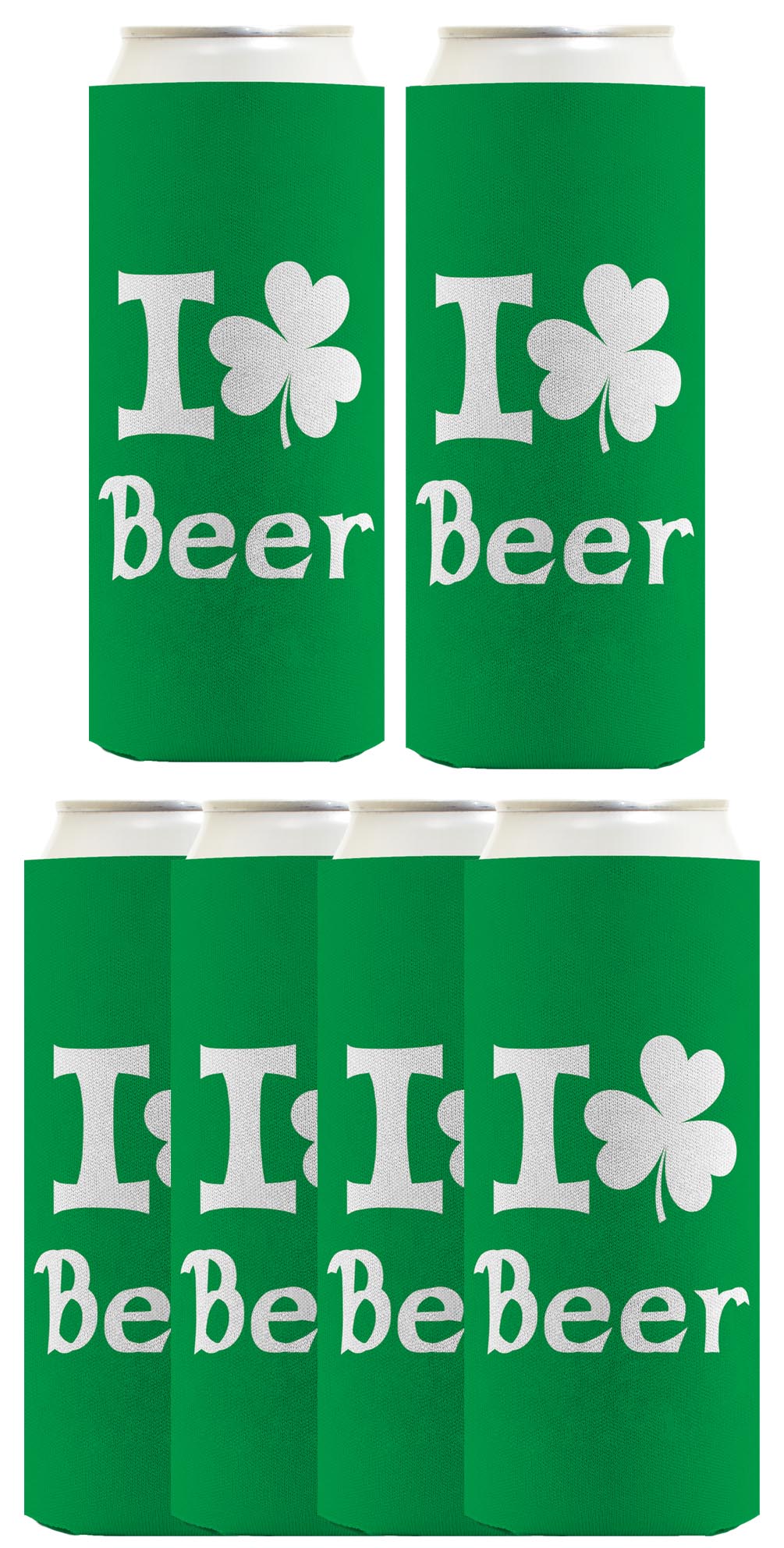I Shamrock Beer Standard or Slim Can Thermocooler Drink Sleeve