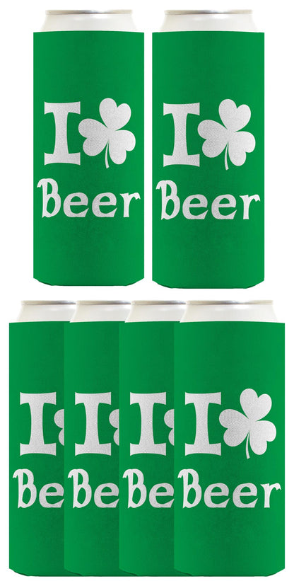 I Shamrock Beer Standard or Slim Can Thermocooler Drink Sleeve