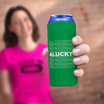 woman holding drink sleeve