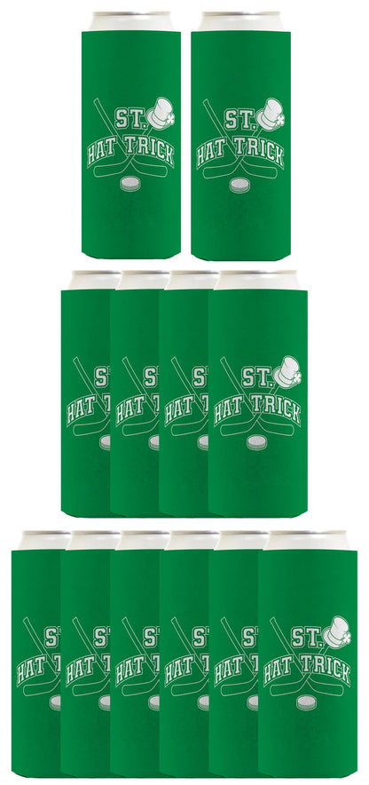 St Patricks Pun St Hat Trick Standard or Slim Can Thermocooler Drink Sleeve
