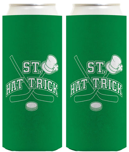 St Patricks Pun St Hat Trick Standard or Slim Can Thermocooler Drink Sleeve