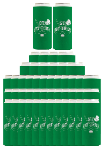 St Patricks Pun St Hat Trick Standard or Slim Can Thermocooler Drink Sleeve
