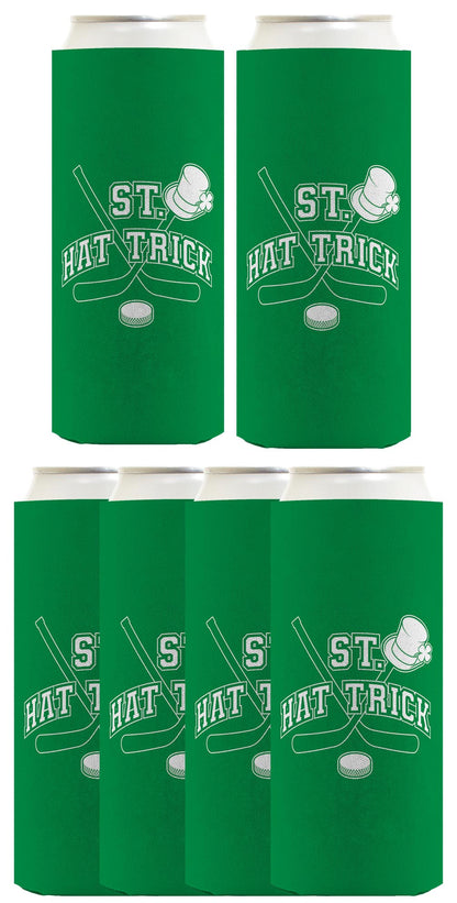 St Patricks Pun St Hat Trick Standard or Slim Can Thermocooler Drink Sleeve