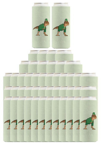T-Rex Leprechaun Standard or Slim Can Thermocooler Drink Sleeve