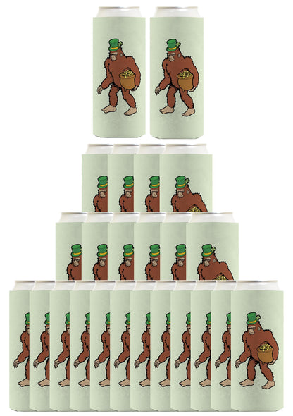 Sasquatch Leprechaun Standard or Slim Can Thermocooler Drink Sleeve