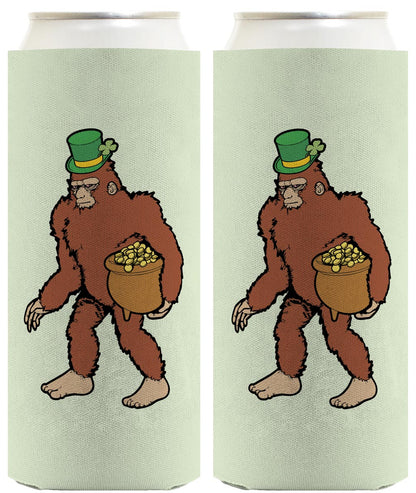Sasquatch Leprechaun Standard or Slim Can Thermocooler Drink Sleeve