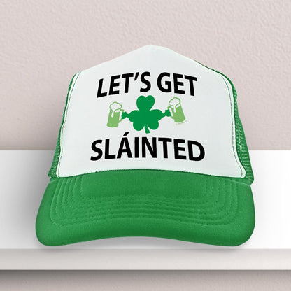 trucker hat on a shelf