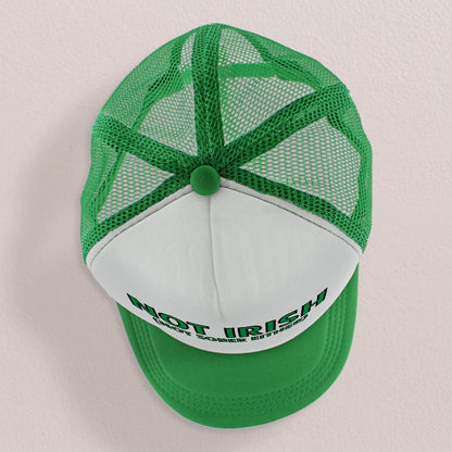 top view of a trucker hat