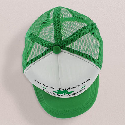top view of a trucker hat