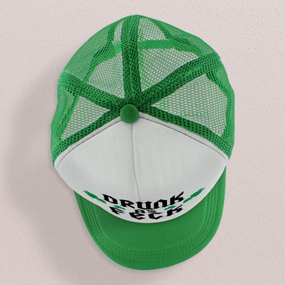 top view of a trucker hat
